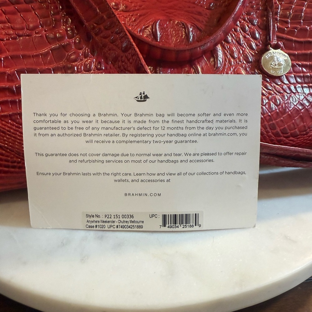 BRAHMIN Anywhere Weekender🔥Chutney🔥red - Picture 3 of 14